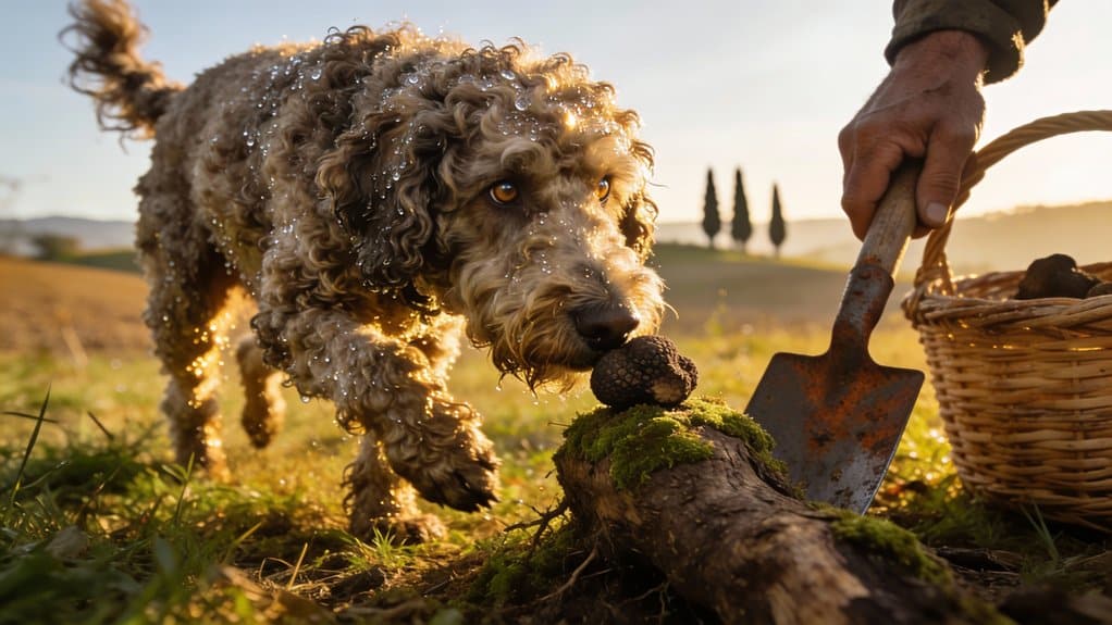 italian water dog turned truffle hunter